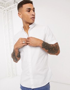 Белая оксфордская рубашка с вышивкой River Island-Белый