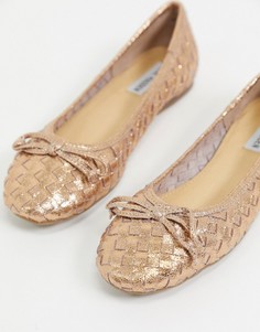 Золотисто-розовые балетки Steve Madden-Медный