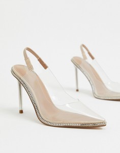 Прозрачные туфли-лодочки на высоком каблуке Steve Madden-Очистить