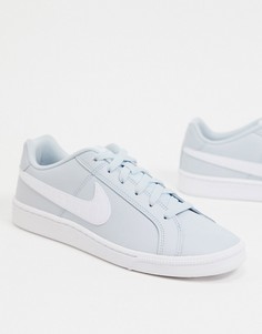 Белые кеды Nike court royale-Синий
