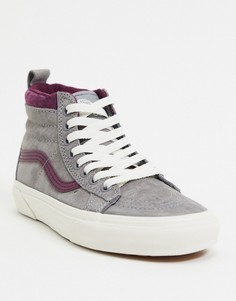 Серые высокие кеды Vans UA SK8 MTE-Серый