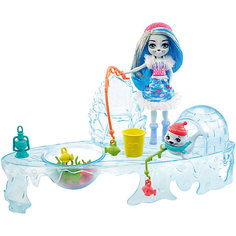 Набор игровой Enchantimals Снежная долина Рыбалка на льду (с куклой, питомцем, льдиной и аксессуарами) GJX48 Mattel