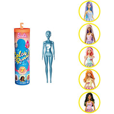 Набор с меняющей цвет куклой Barbie Мода Волна 3 в оранжевой упаковке (7 сюрпризов внутри) GTP42 Mattel