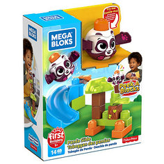 Конструктор Mega Bloks First Builders "Горки" Панда, 14 деталей Mattel