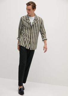 Рубашка regular fit из лиоцелла в полоску - Tweet Mango