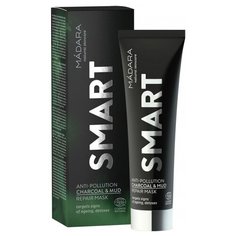 Madara Восстанавливающая и очищающая маска с древесным углем и грязями Smart, 60 мл