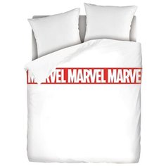 Постельное белье 2-спальное Непоседа Мстители White Marvel, поплин белый/красный