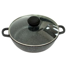 Сотейник Bekker Schwarzmarbel BK-3820 24 см с крышкой