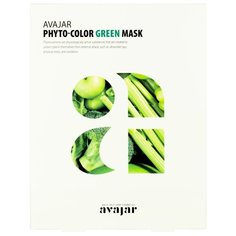 Avajar тканевая маска Phyto-Color Green Успокаивающая и увлажняющая , 25 мл, 10 шт.