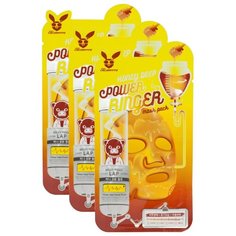 Elizavecca питательная тканевая маска с экстрактом мёда Honey Deep Power Ringer Mask Pack, 23 мл, 3 шт.