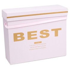 Коробка подарочная Yiwu Zhousima Crafts со шнурком 25 х 8,5 х 20,5 см белый