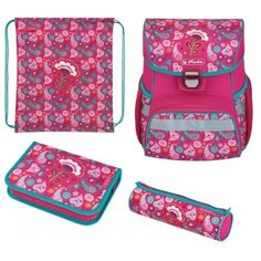 Herlitz Ранец Loop Indian Summer с наполнением, розовый