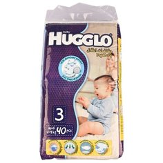Hugglo подгузники 3 (4-9 кг) 40 шт.