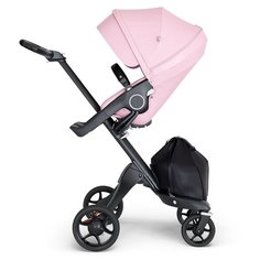 Прогулочная коляска Stokke Xplory V6 lotus pink/black/black, цвет шасси: черный