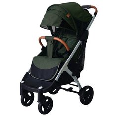 Прогулочная коляска Yoya Plus Pro Max 2020 (раздвиж. бампер, сумка-чехол, москит., дожд., крючки, подстак., накидка на ножки, корзина для покупок) темно-зеленый/белая рама, цвет шасси: белый