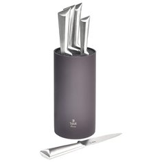Набор Taller Lucas 5 ножей с подставкой серебристый