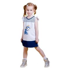 Платье M-Bimbo размер 98, белый/темно-синий