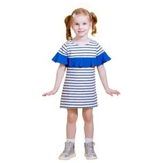 Платье M-Bimbo размер 122, белый/темно-синий