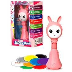 Интерактивная развивающая игрушка BertToys Умный Зайка Няня розовый