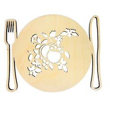 Astra & Craft Деревянная заготовка подставка под горячее Фрукты (L-885)