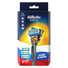 Бритвенный станок Gillette Fusion5 ProGlide Flexball ,серый/черный, сменные кассеты 3 шт.