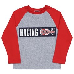 Лонгслив M-Bimbo размер 116, красный/серый меланж