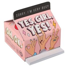 ArtFox бумага для записей в коробке GRL PWR Yes, girl, yes! 150 л. (4966984) розовый