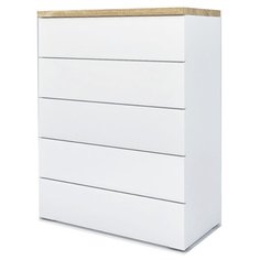 Комод Принцесса Мелания Куба , размер: 75х38.5 см , цвет: белый/дуб сонома