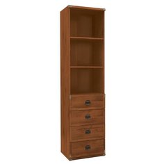 Стеллаж Black Red White Индиана JREG 4so/50 3 полки, материал: ЛДСП, ШxГxВ: 50х40х195.5 см, дуб саттер