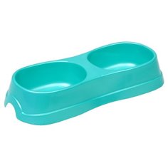 Миска Атлантис Пласт двойная 300 мл светло-зеленый перламутр