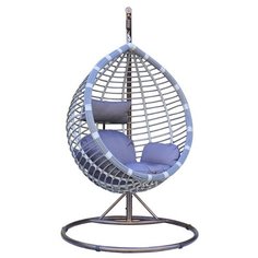 Подвесное кресло Kvimol с большой корзиной KM-0021, серый