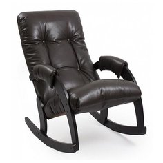 Кресло-качалка Комфорт Модель 67 размер: 60х103 см, обивка: искусственная кожа, цвет: венге/vegas lite amber Komfort