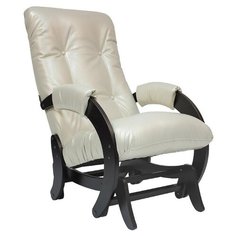 Кресло-качалка Комфорт Модель 68 размер: 60х89 см, обивка: искусственная кожа, цвет: венге/oregon perlamutr 106 Komfort