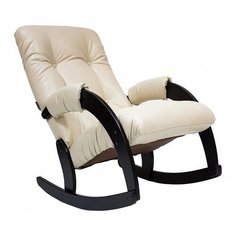 Кресло-качалка Комфорт Модель 67 размер: 60х103 см, обивка: искусственная кожа, цвет: венге/polaris beige Komfort