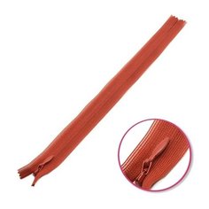 YKK Молния потайная неразъемная 0004715/60, 60 см, 073 темный терракот/темный терракот