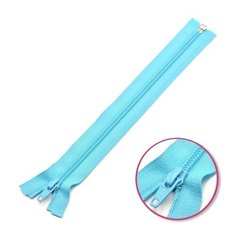 YKK Молния витая разъёмная 0004706/55, 55 см, голубой лед/голубой лед