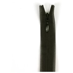 YKK Молния потайная неразъемная 0004715/60, 60 см, темно-коричневый/темно-коричневый