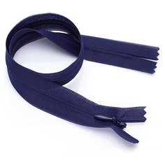 YKK Молния потайная неразъёмная 0004715/40, 40 см, темно-синий/темно-синий