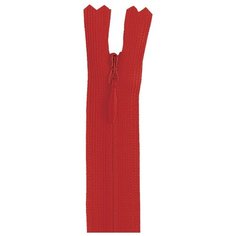 YKK Молния потайная неразъёмная 0004715/40, 40 см, темно-красный/темно-красный