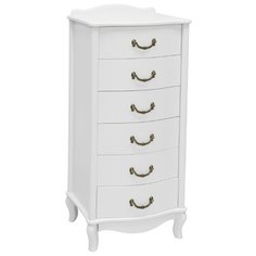 Комод Висан Джульетта узкий 6 ящиков , размер: 49х40.5 см , цвет: дуб молочный