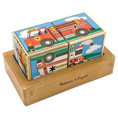 Кубики-пазлы Melissa & Doug Vehicles Sound Blocks