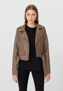 Куртка кожаная Stradivarius