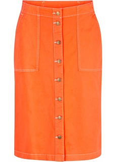 Юбка из твила на пуговицах Bonprix