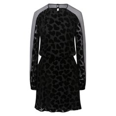 Платье из вискозы и шелка Saint Laurent