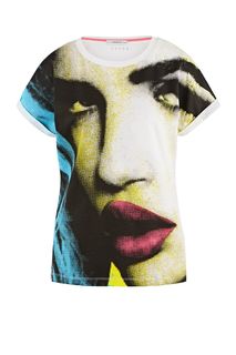 Разноцветная хлопковая футболка Guess