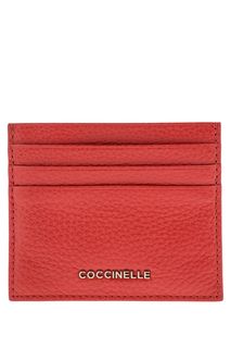 Красная визитница из зерненой кожи Metallic Soft Coccinelle