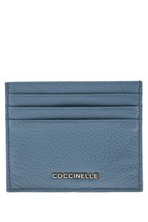 Синяя визитница ��з зерненой кожи Metallic Soft Coccinelle