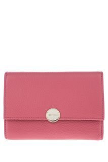 Кошелек из зерненой кожи розового цвета Olivia Coccinelle