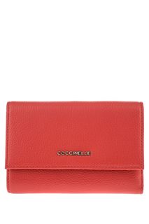 Красный кошелек из зерненой кожи Metallic Soft Coccinelle