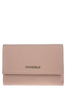 Бежевый кошелек из зерненой кожи Metallic Soft Coccinelle